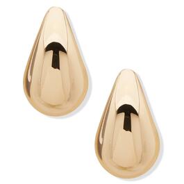 Nine West Gold-Tone Puffy Teardrop Stud Post Earrings