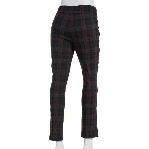 Juniors Joe B Plaid Millenium Ankle Pants - Green/Black