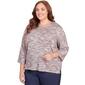 Plus Size Alfred Dunner A Fresh Start Space Dye Tee - image 3