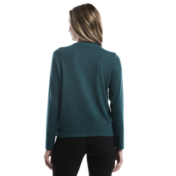 Womens Rafaella® Shirred Split Neck Top - image 