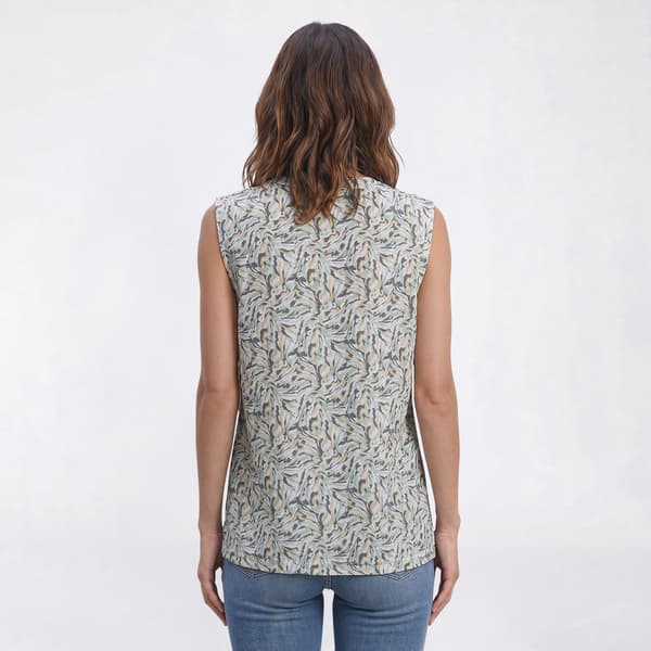 Plus Size Preswick & Moore® Sleeveless Marbled Stroke Ring Blouse