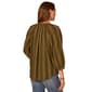 Womens Democracy 3/4 Sleeve Embroidered Stripe Blouse - image 2