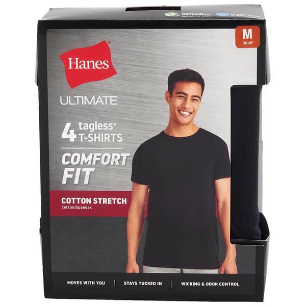 Mens Hanes(R) Comfort Fit Stretch Crew Neck Dyed Undershirt - image 