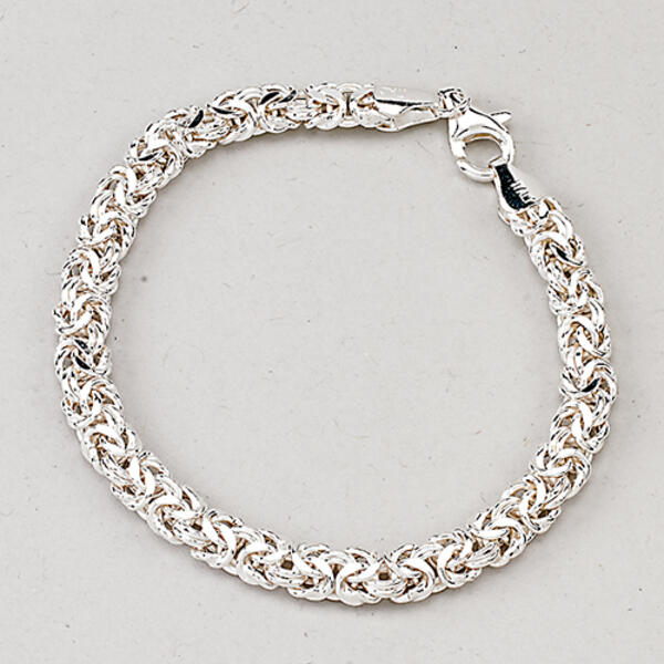 Ellen Tracy Sterling Silver Byzantine Style Bracelet - image 