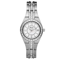 Womens RELIC by Fossil Queens Court Silver-Tone Watch - ZR11788
