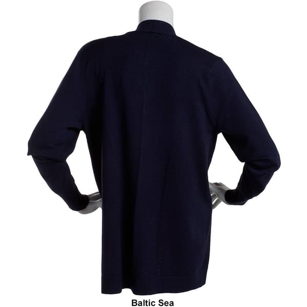 Womens 89th & Madison Long Sleeve Open 2 Pocket Cardigan