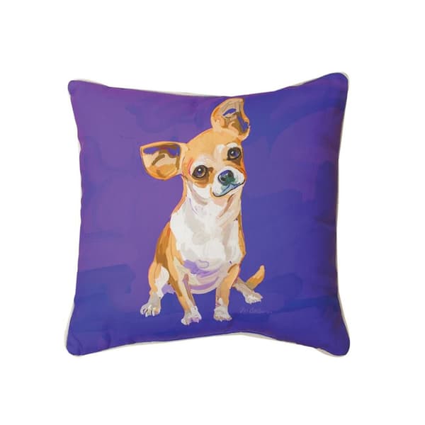 Peanut the Chihuahua Decorative Pillow - 18x18 - image 