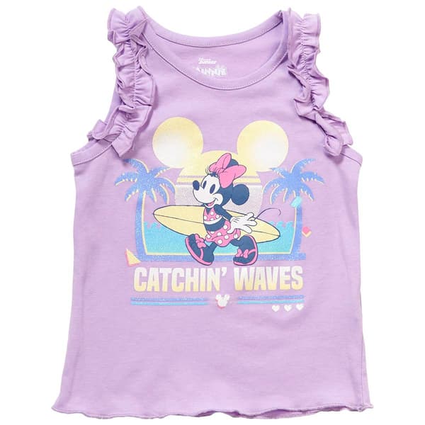 Toddler Girl Disney Minnie Mouse Catchin'' Waves Tank Top - image 