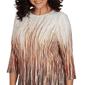 Womens Alfred Dunner Union Square 3/4 Sleeve Ombre Blouse - image 5