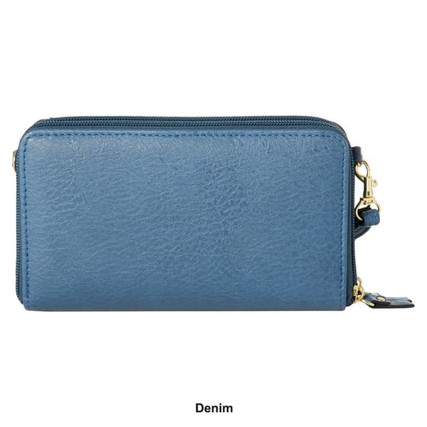 Womens Bueno Buckle Flap Elephant Pebble Wallet On a String