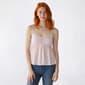 Juniors Pink Rose Crinkle Knit Babydoll Camisole with Bra Cups - image 1
