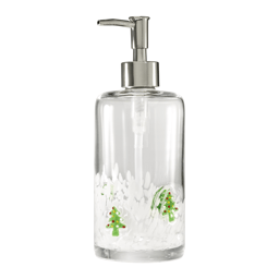 Avanti Decorated Trees Glass Soap & Lotion Dispenser