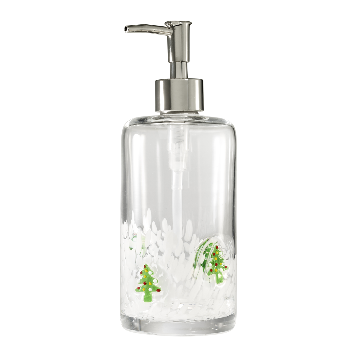 Avanti Decorated Trees Glass Soap & Lotion Dispenser
