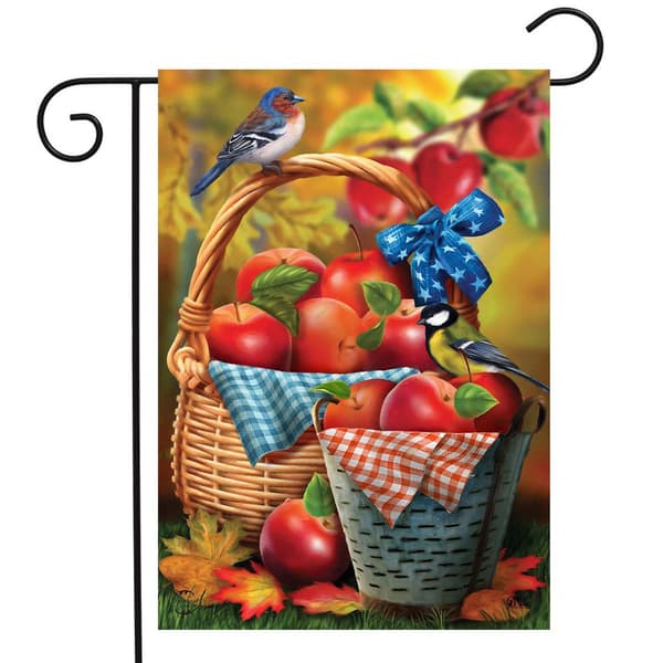 Briarwood Lane Harvest Apple Basket Garden Flag - image 