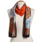 Womens Renshun Muted Floral Silk Oblong Scarf - Orange - image 2