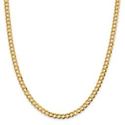 Mens Gold Classics™ 5.9mm. Solid Polished Light Cuban Bracelet