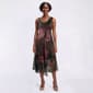 Womens Robbie Bee Sleeveless Floral Chiffon Drape Neck Midi Dress - image 2