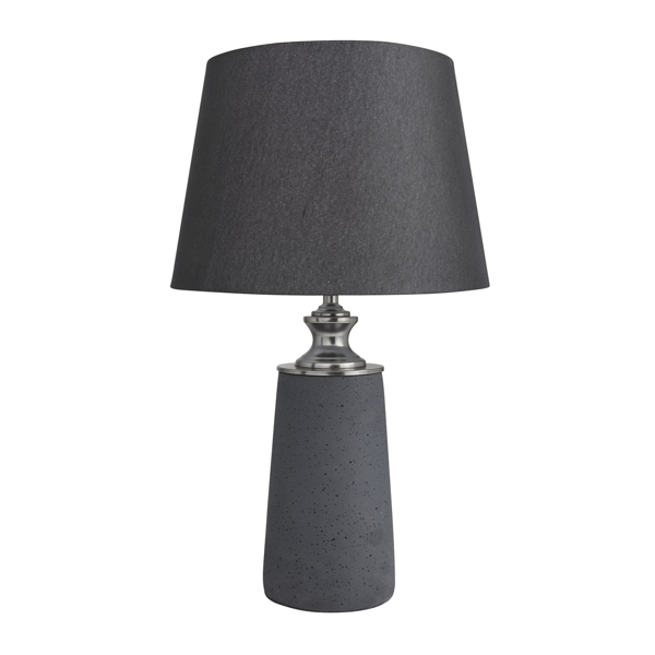 9th & Pike® Modern Black Cement Stone Table Lamp