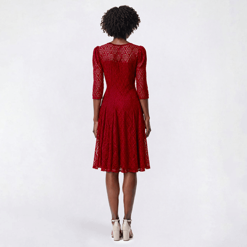 Womens Rabbit Rabbit Rabbit Long Sleeve Floral A-Line Dress