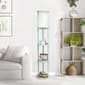 Simple Designs Round Modern Shelf USB Port Organizer Floor Lamp - image 4