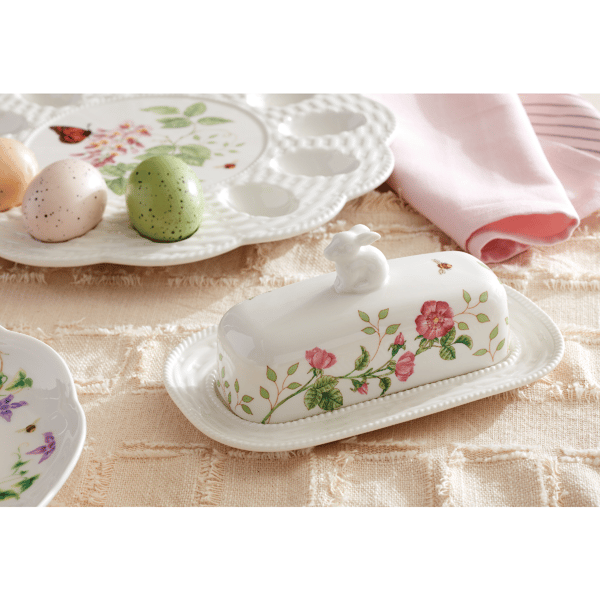 Lenox® Butterfly Meadow® Bunny Covered Butter Dish
