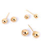 Candela Set of Three 14kt. Ball Stud Earrings - image 1