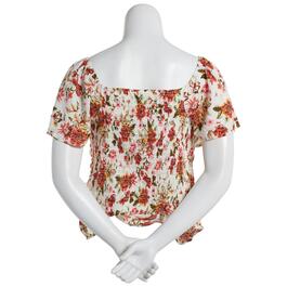 Juniors Plus Liberty Love Whitney Ruched Cotton Blouse