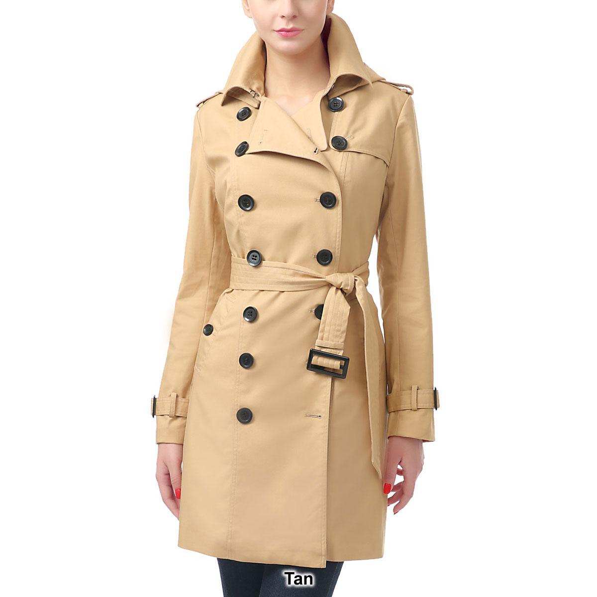 Womens BGSD Waterproof Classic Hooded Trench Coat