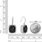 Gemminded Sterling Silver Cushion Onyx & White Topaz Earrings - image 4