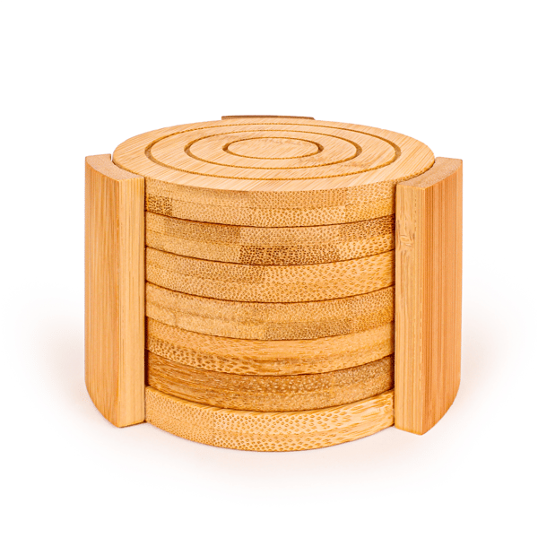 BergHOFF Bamboo 8pc. Serving Tray with Coasters Set