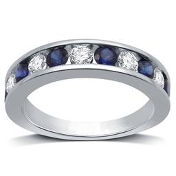 Nova Star(R) 1/2ctw. Lab Grown Diamond Sapphire Channel Band Ring