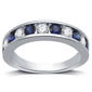 Nova Star(R) 1/2ctw. Lab Grown Diamond Sapphire Channel Band Ring - image 1