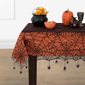 Threadmade Crawling Halloween Spider Lace Lined Tablecloth - image 2