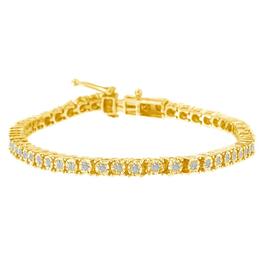 Diamond Classics&#40;tm&#41; Yellow Plated Rose-cut Tennis Bracelet