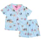 Toddler Girl Bluey Pool Day Coat & Shorts Pajama Set - image 1