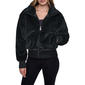 Womens DKNY Sport Mock Neck Faux Fur Bomber Jacket - image 1