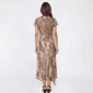 Womens Vivid Aura Flutter Sleeve Paisley Mesh Midi Dress - image 3