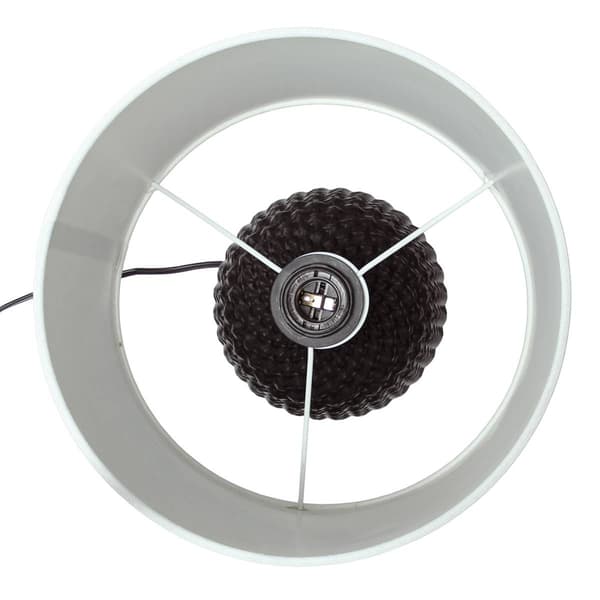 Simple Designs 20.4in. Ceramic Oblong Table Lamp