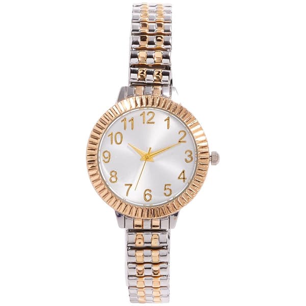 Womens Two-Tone Expansion Band Watch - 14933S-07-B34 - image 