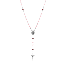 Symbols of Faith Pink & Purple Bead Our Lady Of Guadalupe Rosary