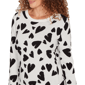 Womens Emaline Dusted Petals Long Sleeve Heart Sweater - image 5