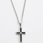 Mens Gentlemen's Classics&#40;tm&#41; Diamond Steel & Black Necklace - image 1