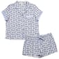 Womens Laura Ashley Short Sleeve Floral Check Boxy Pajama Set - image 1