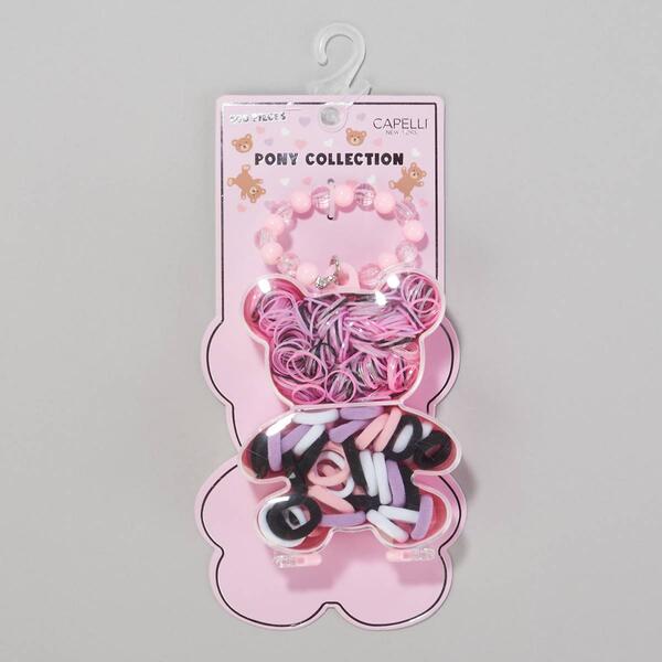 Girls Capelli&#40;R&#41; New York 500pc. Mini Ponies in Bear Case - image 
