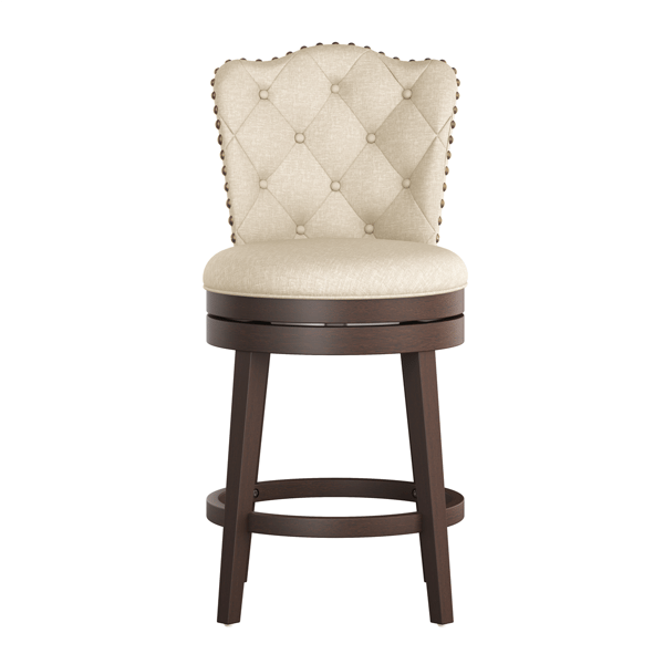 HH2 Home Edenwood Cream Counter Height Swivel Stool