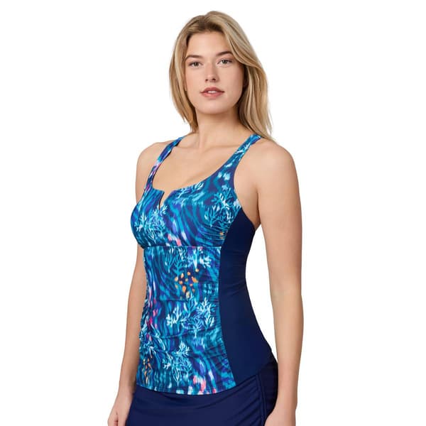 Womens Free Country Undersea Tankini Swim Top