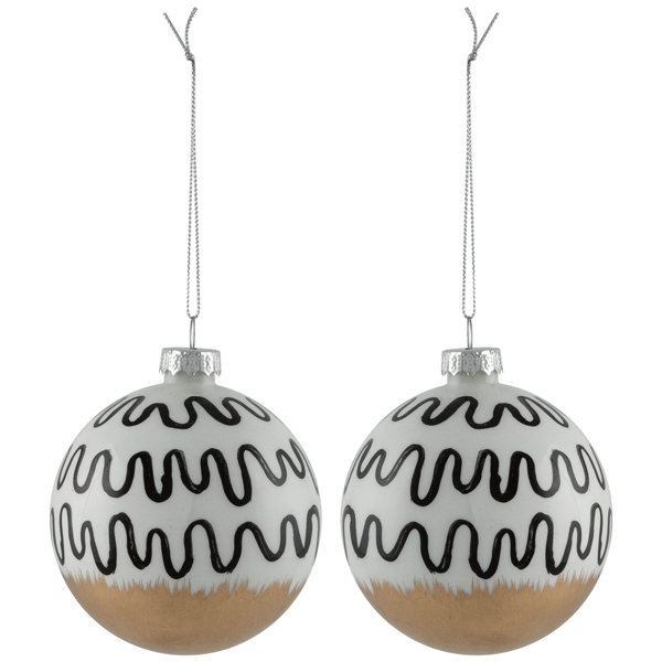 Northlight 6ct. Abstract Glass Ball Christmas Ornaments