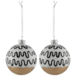 Northlight 6ct. Abstract Glass Ball Christmas Ornaments - image 4