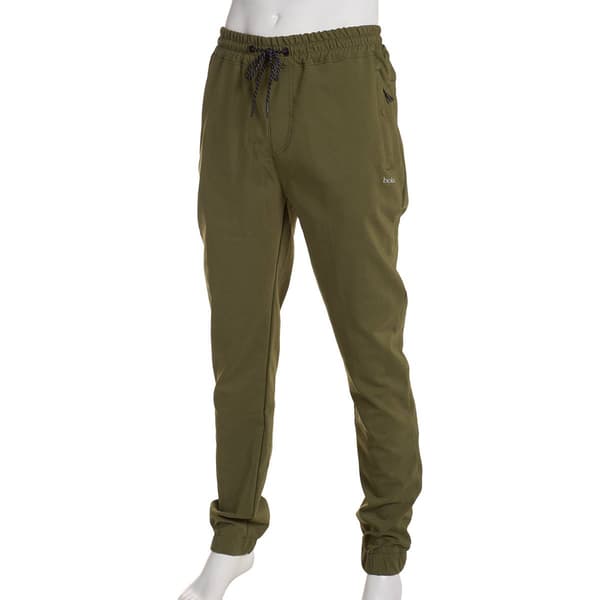 Mens Bola Solid Bonded Joggers w/ Zipper Pockets - image 