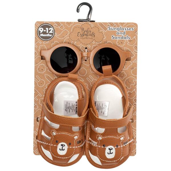 Baby Boy &#40;3-12M&#41; Baby Essentials&#40;R&#41; Bear Sandals/Sunglasses Set - image 